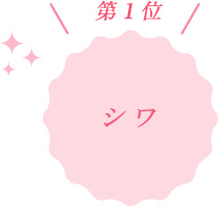 第1位 シワ